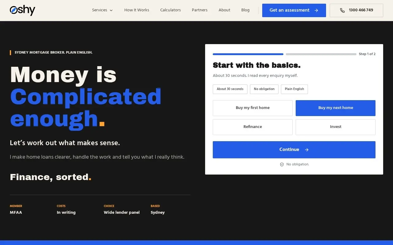 oshy.com.au homepage