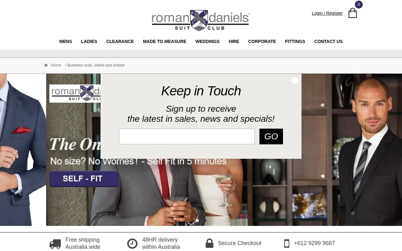 romandaniels.com homepage